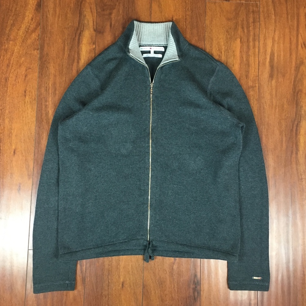 Vintage Tommy Hilfiger Zip-Up Grey Longsleeve